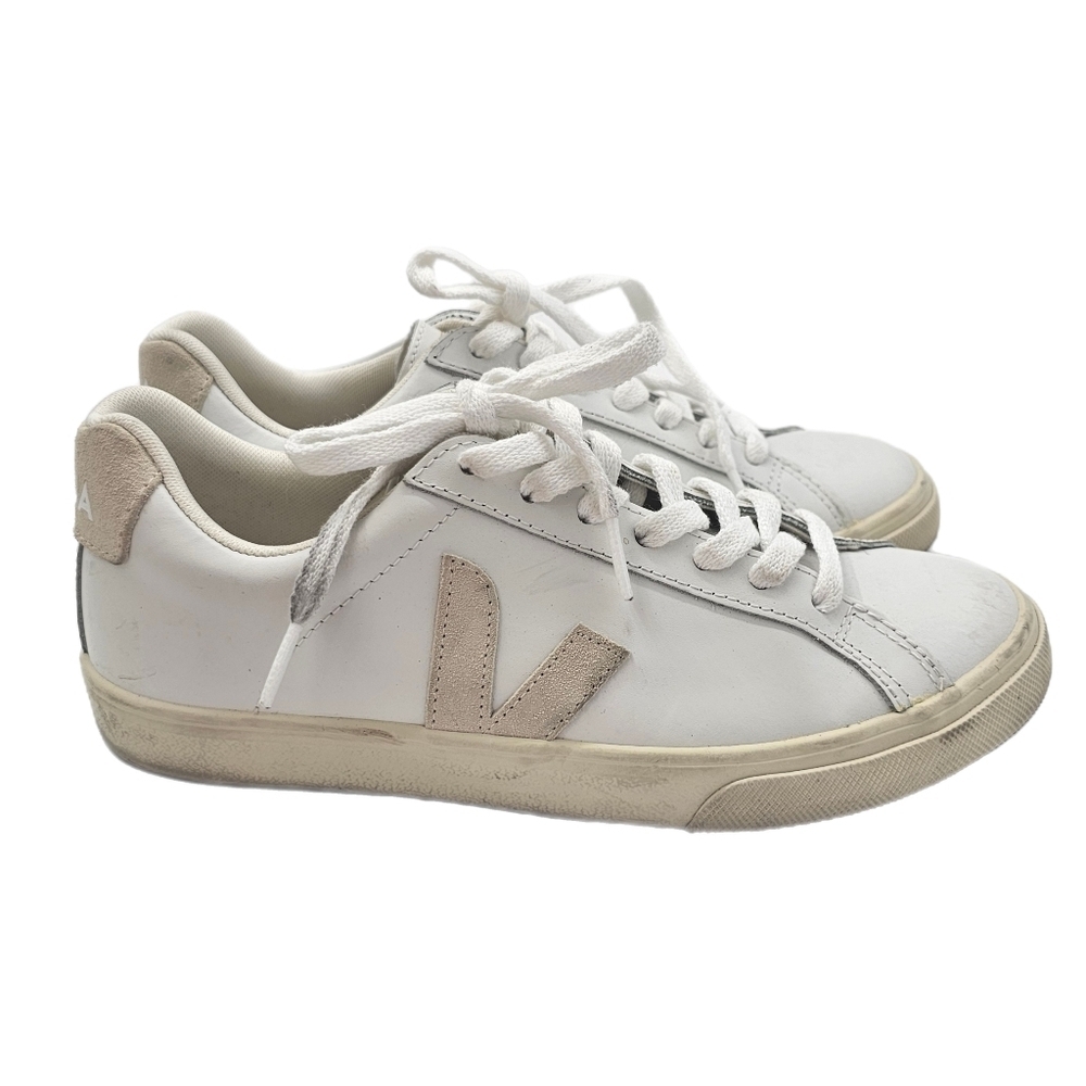 VEJA Esplar White Leather Logo Sneakers Women’s Size 6